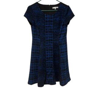 Sandra Darren Blue Black Women's Mini Dress 10P